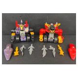 Vintage 1993 Milton Bradley Power Gladiators RC Robots with Accessories