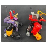 Vintage 1993 Milton Bradley Power Gladiators RC Robots with Accessories