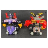 Vintage 1993 Milton Bradley Power Gladiators RC Robots with Accessories