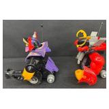 Vintage 1993 Milton Bradley Power Gladiators RC Robots with Accessories
