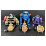 Lot of 6 Z-Bots Robot Figures Assorted Styles 2.5 to 6.5 Inches