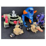Lot of 6 Z-Bots Robot Figures Assorted Styles 2.5 to 6.5 Inches