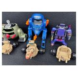 Lot of 6 Z-Bots Robot Figures Assorted Styles 2.5 to 6.5 Inches
