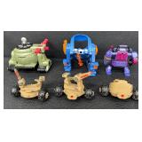 Lot of 6 Z-Bots Robot Figures Assorted Styles 2.5 to 6.5 Inches