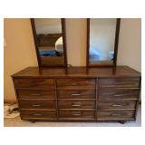 Vintage Mid Century Modern Dresser with Mirrors
