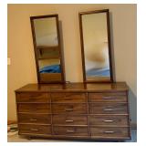 Vintage Mid Century Modern Dresser with Mirrors