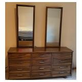 Vintage Mid Century Modern Dresser with Mirrors