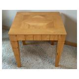 Maple Accent Table with Geometric Top