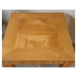 Maple Accent Table with Geometric Top
