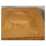 Maple Accent Table with Geometric Top