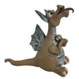 Handcrafted Clay Dragon Figurine 1998, 7.75 Inches Tall