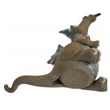 Handcrafted Clay Dragon Figurine 1998, 7.75 Inches Tall