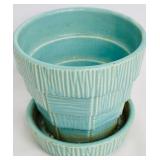 Set of Vintage Green McCoy Planters and Bowls