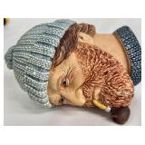 Bossons Chalkware Wall Masks - Fisherman and 14 Bumble 1969 Set