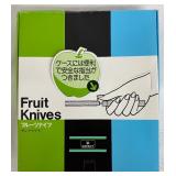 Set of 8 Suncraft Fruit Knives with Wood Handles - 5 with Sheaths