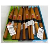 Set of 8 Suncraft Fruit Knives with Wood Handles - 5 with Sheaths