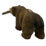 Set of 3 Wooden Bear Fishing Figurines Including TJ Carver and JDC, 8 Inches High