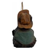 Set of 3 Wooden Bear Fishing Figurines Including TJ Carver and JDC, 8 Inches High