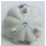 Decorative China Tray and Footed Dish with Rose Motif