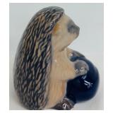 Porcelain Porcupine Figurine Limited Edition 1995, 3 Inches Tall