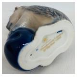 Porcelain Porcupine Figurine Limited Edition 1995, 3 Inches Tall