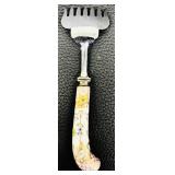 Set of 6 English Stainless Steel Cutlery with Floral Handles