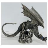 Scatha the Worm Pewter Dragon Statue by Rowcliffe, Mithril 5 Inch Figurine