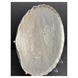 Set of 3 Vintage Embossed Pewter Serving Pieces, Largest 20.5 Inches, Craft 221