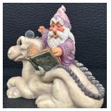 Graffun 5696 Wizard Riding Dragon Figurine Made in England 3.73 Inches Tall