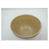 Vintage/Antique Yellow Ware Mixing Bowl With Blue & White Bands