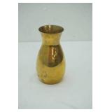 Vintage Brass Vase 9"tall with 4" diameter