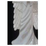 White Translucent Porcelain/Ceramic Angel Figurine 13" tall