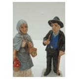 Vintage Figurines of an Elderly Man & Woman