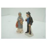 Vintage Figurines of an Elderly Man & Woman