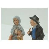 Vintage Figurines of an Elderly Man & Woman