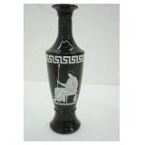 Vintage 1958 Jim Beam Greek Style Glass Vase & Antique/Vintage Baccarat Crystal Candlestick