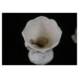 Vintage White Ceramic Cherub Wall Mounted Sculpture & Planter