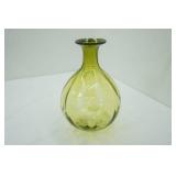 Large Empoli Style Green Glass Vase 14" tall