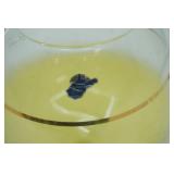 Vintage West Virginia Glass Pitcher with 4 glasses