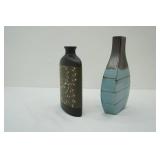 Decorative Ceramic Vases 12" & 11" tall