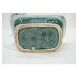 Mid century hexagon planter, vintage hand painted porcelain egg vase, vintage Hull#811 Brush pottery