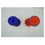 (2ct) Vintage Carlo Moretti Satinato Murano Art Glass Vase