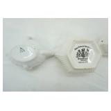 Vintage White Ironstone Pitchers and Lidded Sugar Bowl