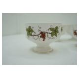 Vintage Carl Tielsch Germany Divided Dish With Handle & Royal Victorian Fine Bone China