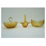 Vintage Amber Glass Pieces