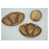 Wooden 3-Section Serving Dish