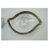 Vintage Ivory Porcelain Plate-Made in Italy, 25th Anniversary Silver-Plated Trim Plate, W.H. Tatler Soap Dish, Sugar Bowl-G&G Minneapolis-Japan