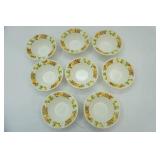 Vintage Vernon Ware by Metlox Dinnerware Bowls "Fruit Basket" Pattern (8ct)