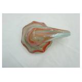 Vintage Murano Glass Swan Bowl or Cornucopia Dish