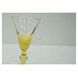 (3ct) Anchor Hocking Clear Berwick-Boopie Juice/Wine Glasses, Crystal Brandy Glass w/Pewter Base, & (2ct) Libbey "Forever Amber" Sherry Glass